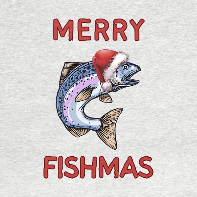 Merry Fishmas Funny Ugly Fishing Gift by MagpieMoonUSA